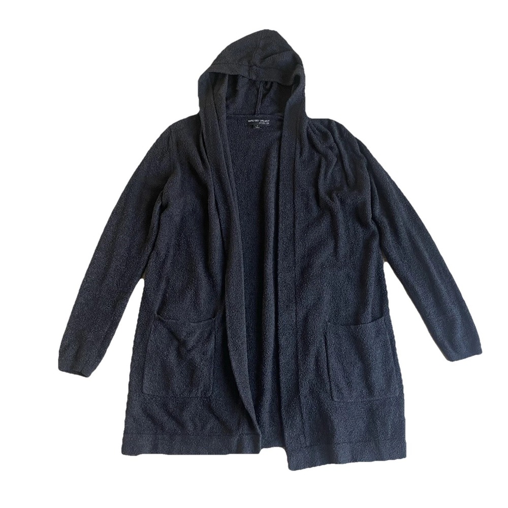 Barefoot Dreams Women's CozyChic Lite Holden Cardigan Navy Med Long Pockets $148